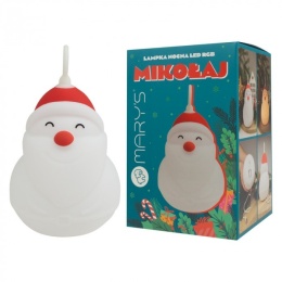 Lampka nocna LED w kształcie Mikołaja z efektem RGB