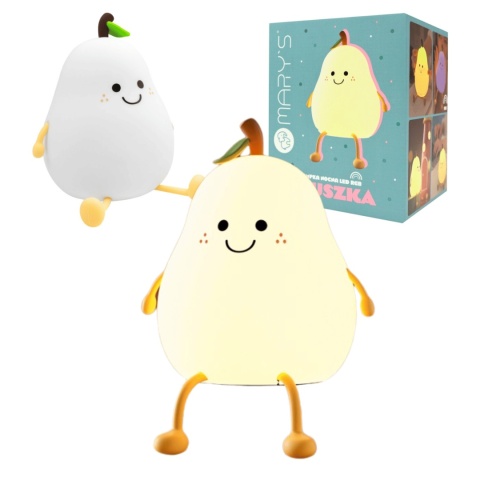 Lampka nocna LED RGB w kształcie gruszki – kolorowy gadżet dla dzieci