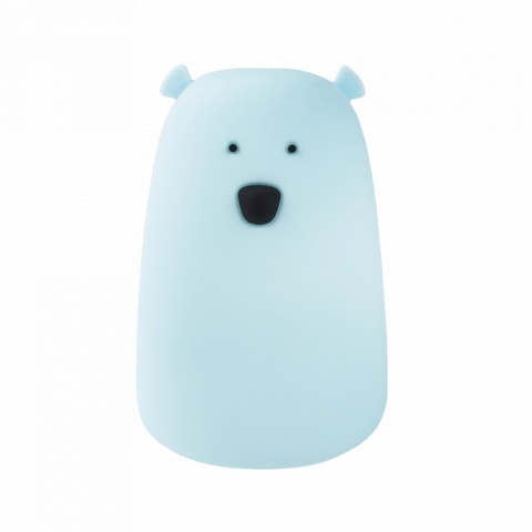 Lampka nocna w kształcie niebieskiego misia z trybem ciepłego światła