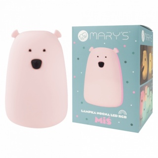 Lampka nocna duży różowy "Miś" LED RGB dla dziecka na prezent