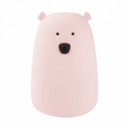 Różowa lampka nocna Miś z kolorowym światłem RGB i ciepłą bielą