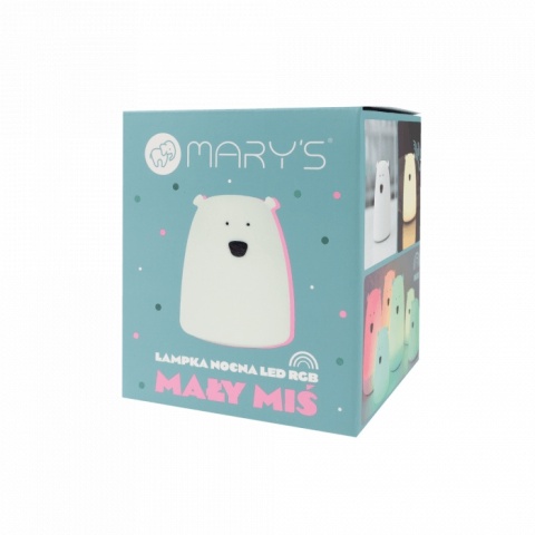 Delikatna lampka silikonowa Miś z trybem RGB i 3000K