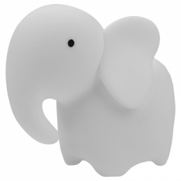 Biała lampka dziecięca Słoń z kolorowym światłem i sterowaniem