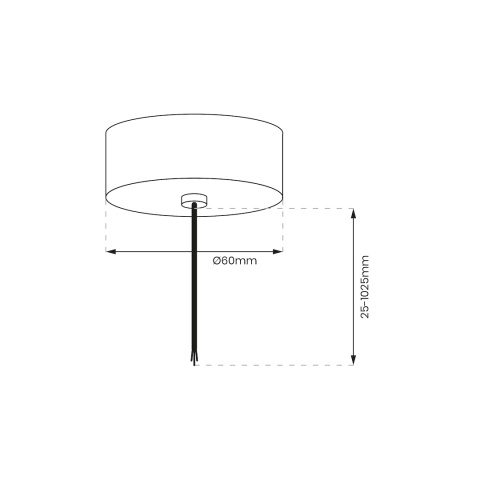 Zawiesie Zasilające Prowadnica Track Biały 1-Obwodowy v2.0