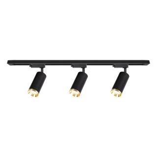 Zestaw Oprawa Mica Track Czarny + Złoty 3xGU10 1m
