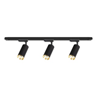 Zestaw Oprawa Mica Track Czarny + Złoty 3xGU10 1m