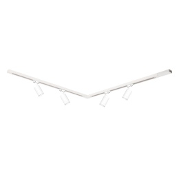 Zestaw Szynoprzewód 4xPipe Ring GU10 + Prowadnica 2x1m + Złączki - Biały