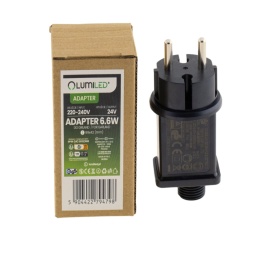 Adapter zasilający 24 V 6.6 W do girland LED z przewodem 15 m