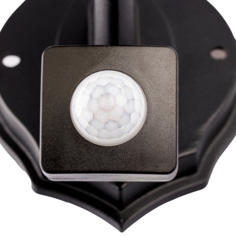 Kinkiet Ogrodowy Elewacyjny Zewnętrzny E27 LATARNIA do GÓRY z Czujnikiem Ruchu Czarna BELLIS