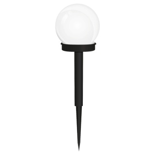 Kula Lampa Solarna Ogrodowa LED Wbijana Biała IP44 RGB 10cm Kolorowa