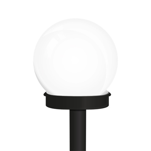 Kula Lampa Solarna Ogrodowa LED Wbijana Biała IP44 RGB 10cm Kolorowa