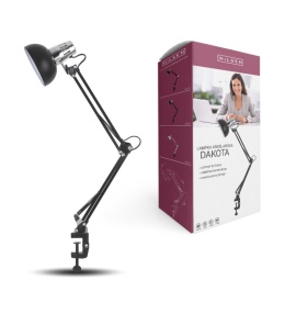 LAMPKA KREŚLARSKA E27 DAKOTA Czarny Chrom