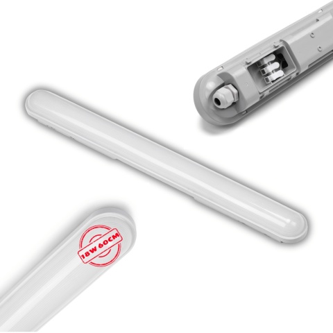 Lampa LED 60cm Hermetyczna Oprawa 18W 60cm 1850lm 4000K IP65 Garaż Warsztat