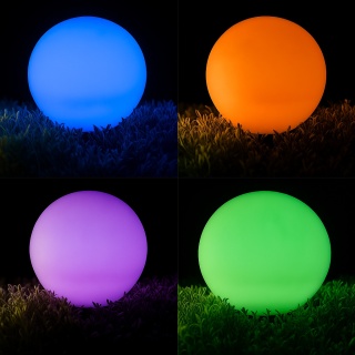 Lampa Solarna ATRIS LED Kula 15 cm RGB Wbijana Ogrodowa IP44