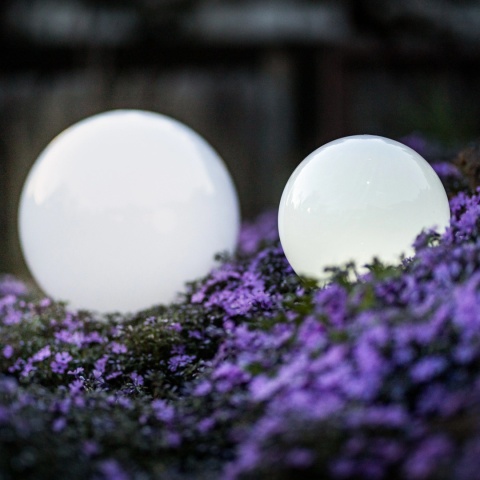 Lampa Solarna ATRIS LED Kula 25 cm RGB Wbijana Ogrodowa IP44