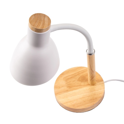 Minimalistyczna biała lampka E27 z możliwością regulacji kąta padania światła