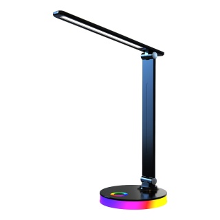 Lampka biurkowa Czarna 5W LED RGB Nowoczesna Zamiana kolorów i barwy BRUNO