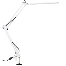 Regulowana lampka LED COSMI biała z uchwytem klipsowym