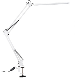 Lampka biurkowa LED 12W CCT USB Biała COSMI Lumiled kreślarska regulowana