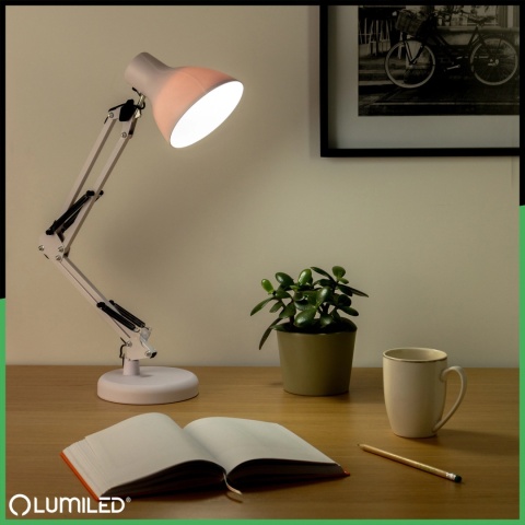 Nowoczesna lampka LED z pilotem na przewodzie