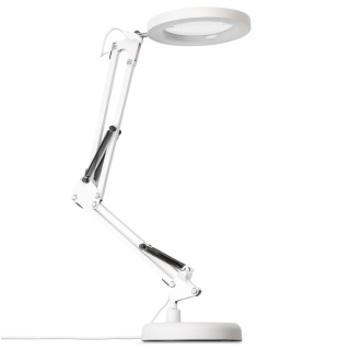 Lampka biurkowa LED LUCA 2 8W CCT z lupą 3x Biała Lumiled Kreślarska