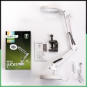 Biała lampka LED z lupą 3× do prac precyzyjnych – model LUCA