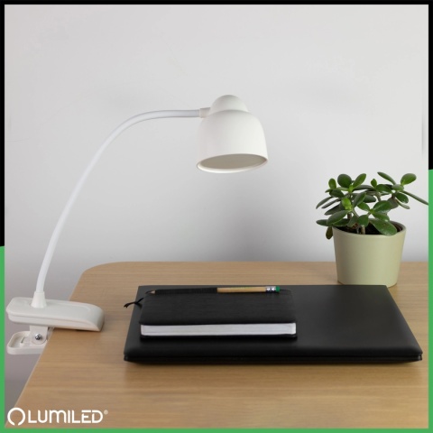 Lampka biurkowa LED TESA 2 5W CCT Biała szkolna kreślarska USB regulowana