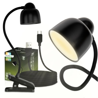 Lampka biurkowa LED TESA 2 5W CCT Czarna szkolna kreślarska USB regulowana