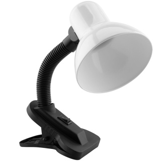 Lampka biurkowa LIRIA E27 z klipsem Biała regulowana do nauki Lumiled