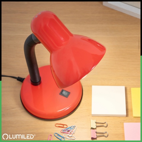 Lampka stołowa SARA czerwona – klasyczny design i funkcjonalność