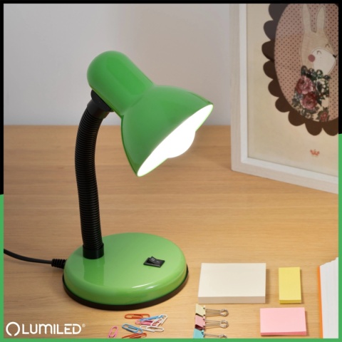 Zielona lampka biurkowa SARA Lumiled do nauki i pracy