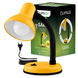 Lampka biurkowa SARA E27 Zółta regulowana szkolna nocna Lumiled
