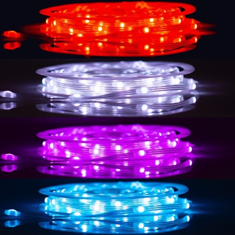 Magiczne lampki LED RGB USB IP65 100 led 10m Pilot Aplikacja DC 5V