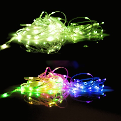 Magiczne lampki LED RGB USB IP65 100 led 10m Pilot Aplikacja DC 5V