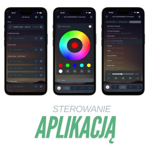 Magiczne lampki LED RGB USB IP65 100 led 10m Pilot Aplikacja DC 5V