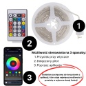 Magiczne lampki LED RGB USB IP65 200 led 10m Pilot Aplikacja DC 5V