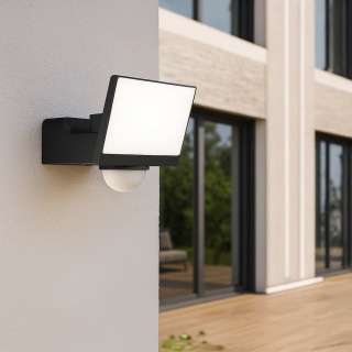 Naświetlacz LED Davos 30W 2000lm 4000K Czarny Premium PIR