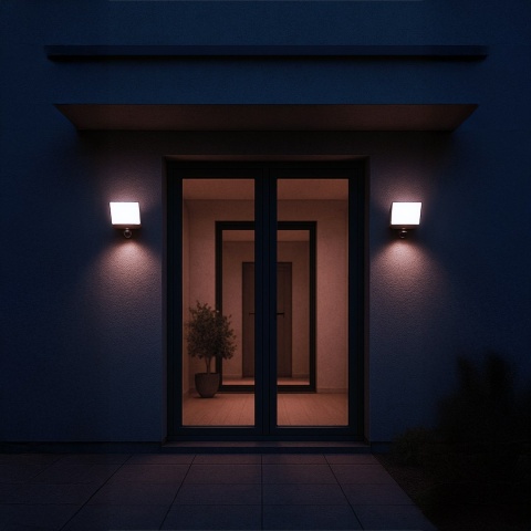 Naświetlacz LED Davos 30W czarny – widok z przodu