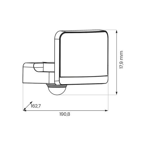 Naświetlacz LED Davos 30W 2000lm 4000K czarny – oprawa zewnętrzna IP54