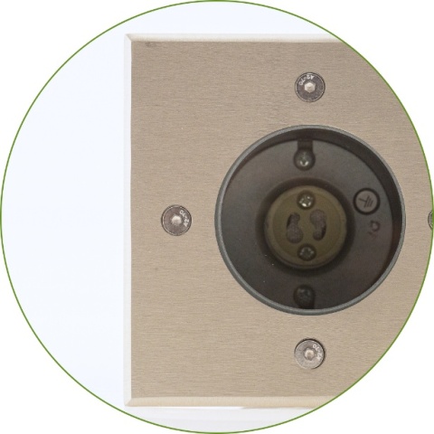 Oprawa najazdowa do LED GU10 kwadrat IP67 230V Podjazd Parking do YKY 3x1,5