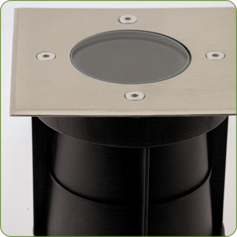 Oprawa najazdowa do LED GU10 kwadrat IP67 230V Podjazd Parking do YKY 3x1,5