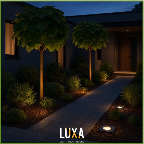 Oprawa najazdowa do LED GU10 kwadrat IP67 230V Podjazd Parking do YKY 3x1,5