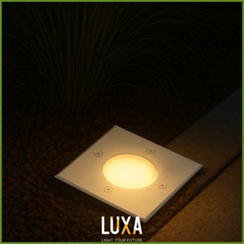 Oprawa najazdowa do LED GU10 kwadrat IP67 230V Podjazd Parking do YKY 3x1,5