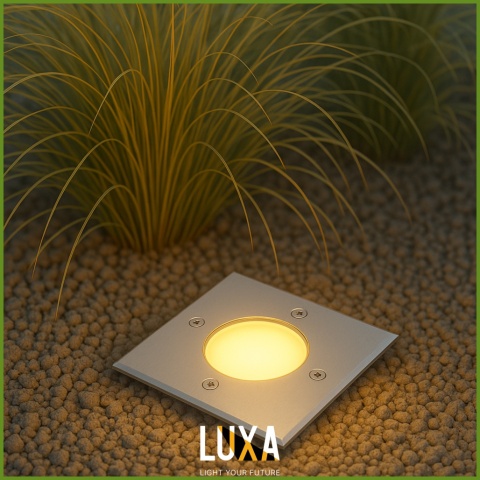 Oprawa najazdowa do LED GU10 kwadrat IP67 230V Podjazd Parking do YKY 3x1,5