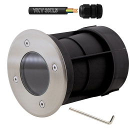 Oprawa najazdowa do LED GU10 okrągła IP67 230V Podjazd Parking do YKY 3x1,5