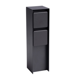 Słupek ogrodowy IBERI 2x gniazdo 230V IP65 czarny mat Lumiled