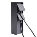 Słupek ogrodowy IBERI 2x gniazdo 230V IP65 czarny mat Lumiled