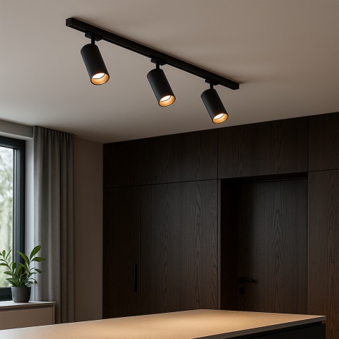 Track Spot Pipe Czarny 1xGU10 3-obwodowy