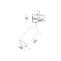 Track Spot Pipe Czarny 1xGU10 3-obwodowy