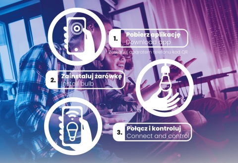 Żarówka LED E27 A65 15W 1500lm RGB CCT Ściemnialna TUYA WiFi SMART LUMILED